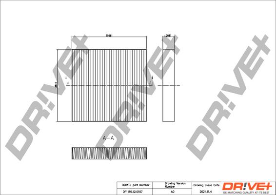 Dr!ve+ DP1110.12.0107 - Filtrs, Salona telpas gaiss www.autospares.lv