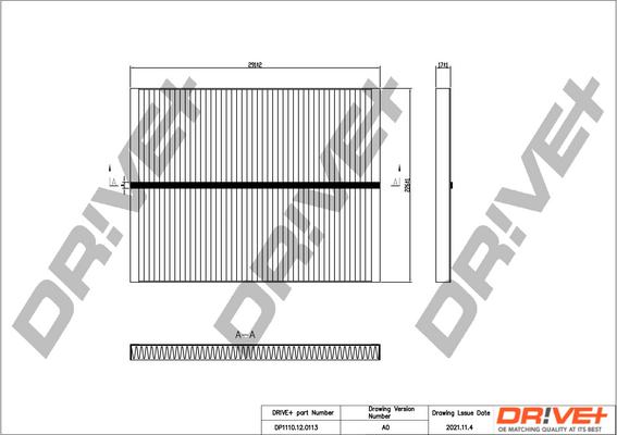 Dr!ve+ DP1110.12.0113 - Filtrs, Salona telpas gaiss autospares.lv