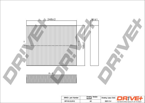 Dr!ve+ DP1110.12.0112 - Filtrs, Salona telpas gaiss www.autospares.lv