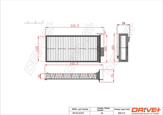 Dr!ve+ DP1110.12.0117 - Filtrs, Salona telpas gaiss autospares.lv