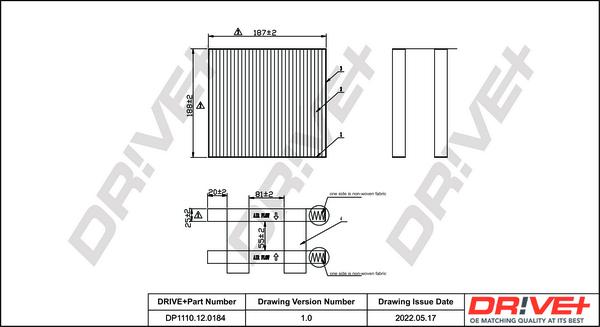 Dr!ve+ DP1110.12.0184 - Filtrs, Salona telpas gaiss autospares.lv