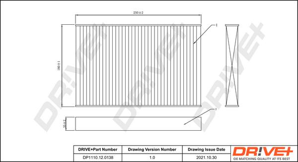 Dr!ve+ DP1110.12.0138 - Filtrs, Salona telpas gaiss www.autospares.lv