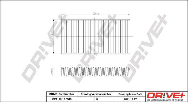 Dr!ve+ DP1110.12.0349 - Filtrs, Salona telpas gaiss www.autospares.lv