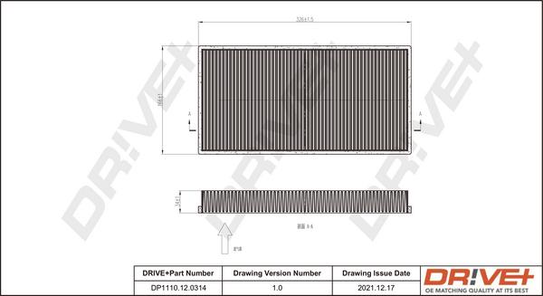 Dr!ve+ DP1110.12.0314 - Filtrs, Salona telpas gaiss www.autospares.lv