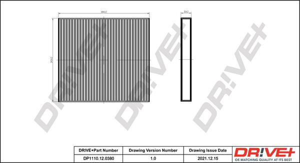 Dr!ve+ DP1110.12.0380 - Filter, interior air www.autospares.lv