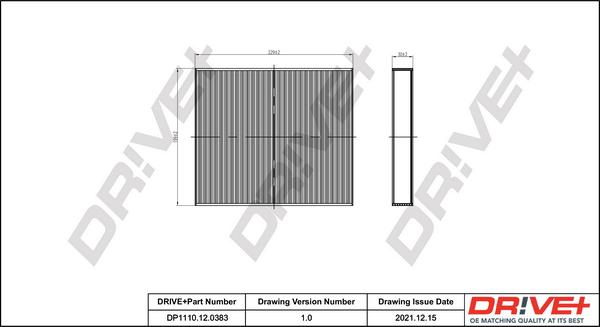 Dr!ve+ DP1110.12.0383 - Filtrs, Salona telpas gaiss autospares.lv