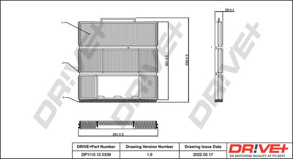 Dr!ve+ DP1110.12.0339 - Filtrs, Salona telpas gaiss www.autospares.lv