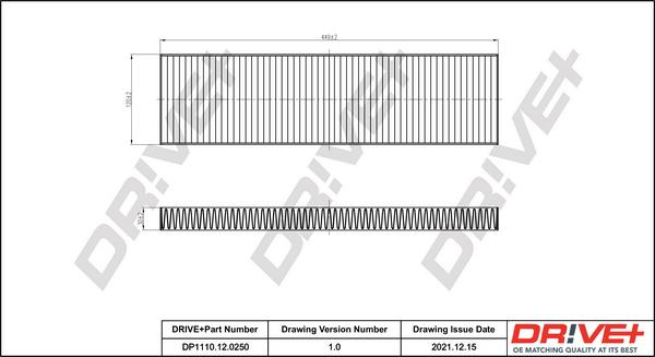 Dr!ve+ DP1110.12.0250 - Filtrs, Salona telpas gaiss autospares.lv