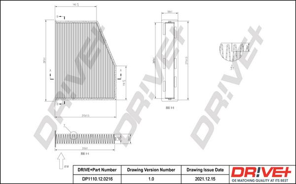 Dr!ve+ DP1110.12.0216 - Filter, interior air www.autospares.lv