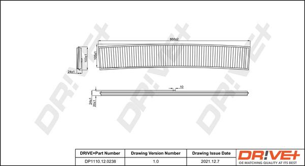 Dr!ve+ DP1110.12.0238 - Filtrs, Salona telpas gaiss www.autospares.lv