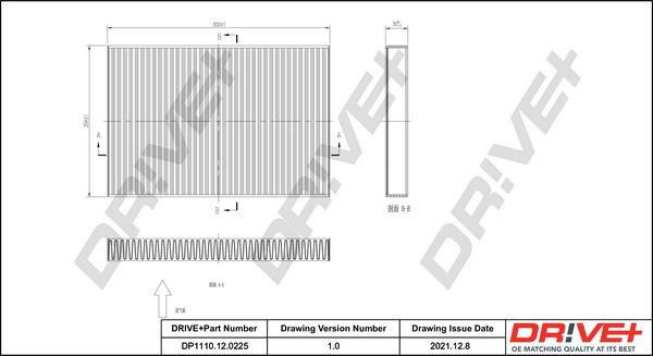 Dr!ve+ DP1110.12.0225 - Filtrs, Salona telpas gaiss www.autospares.lv