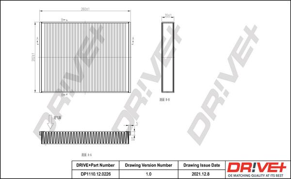 Dr!ve+ DP1110.12.0226 - Filtrs, Salona telpas gaiss www.autospares.lv