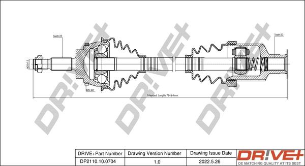 Dr!ve+ DP2110.10.0704 - Piedziņas vārpsta autospares.lv