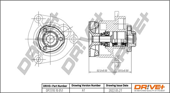 Dr!ve+ DP2310.10.051 - Водяной насос www.autospares.lv