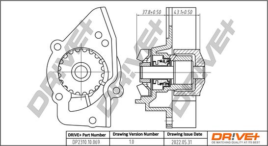 Dr!ve+ DP2310.10.069 - Водяной насос www.autospares.lv