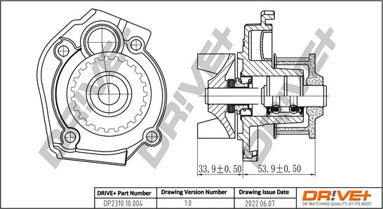 Dr!ve+ DP2310.10.004 - Water Pump www.autospares.lv