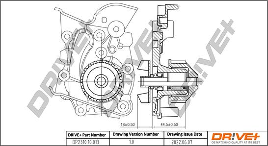 Dr!ve+ DP2310.10.013 - Водяной насос www.autospares.lv