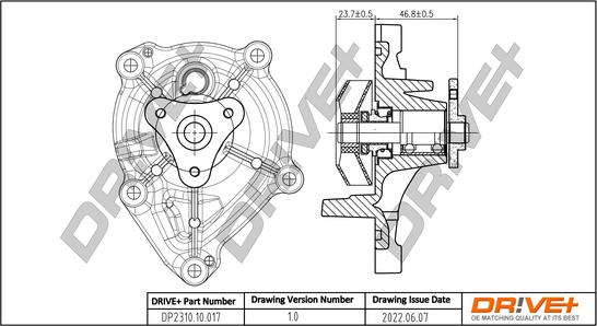 Dr!ve+ DP2310.10.017 - Водяной насос www.autospares.lv