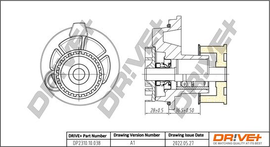 Dr!ve+ DP2310.10.038 - Water Pump www.autospares.lv