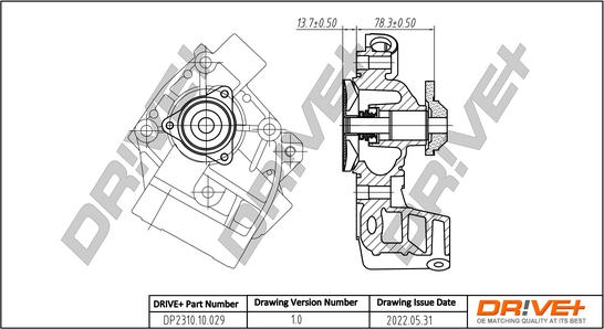 Dr!ve+ DP2310.10.029 - Водяной насос www.autospares.lv