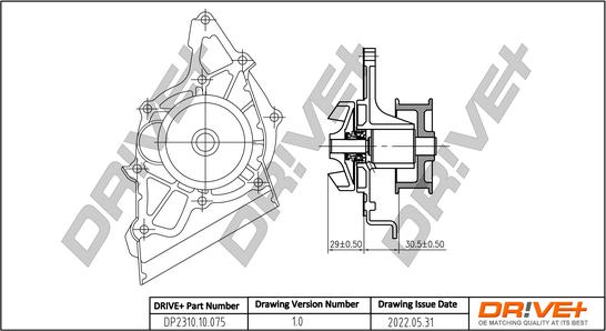 Dr!ve+ DP2310.10.075 - Ūdenssūknis www.autospares.lv