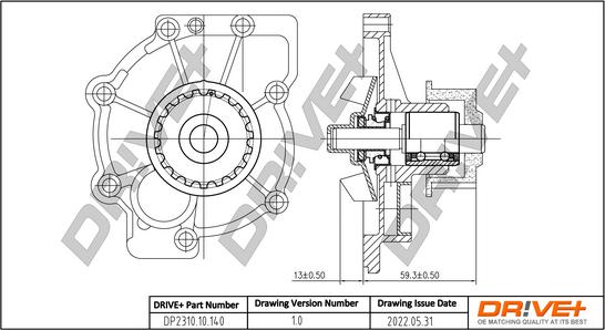 Dr!ve+ DP2310.10.140 - Ūdenssūknis www.autospares.lv