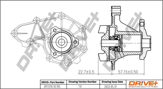 Dr!ve+ DP2310.10.105 - Ūdenssūknis autospares.lv