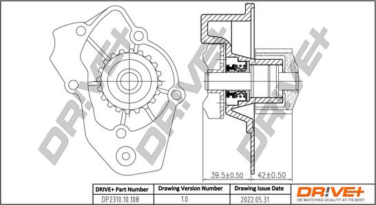 Dr!ve+ DP2310.10.108 - Ūdenssūknis www.autospares.lv