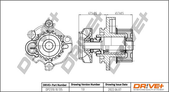 Dr!ve+ DP2310.10.135 - Водяной насос www.autospares.lv