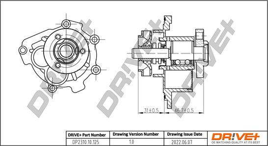 Dr!ve+ DP2310.10.125 - Ūdenssūknis www.autospares.lv