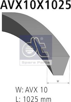 DT Spare Parts 4.80562 - V-Belt www.autospares.lv