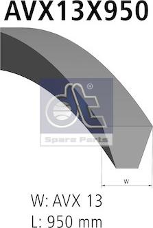 DT Spare Parts 4.80206 - V-Belt www.autospares.lv