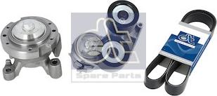 DT Spare Parts 5.94194 - Remkomplekts, Spriegotājlīste-Ķīļrievu siksna www.autospares.lv