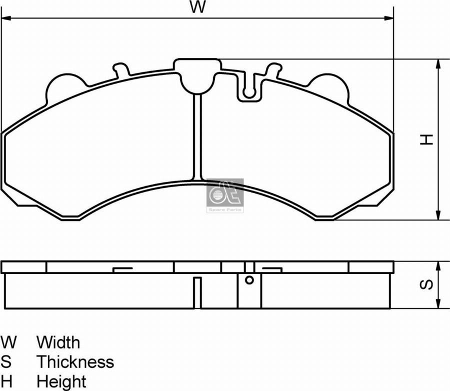 DT Spare Parts 14.94003 - Bremžu uzliku kompl., Disku bremzes www.autospares.lv