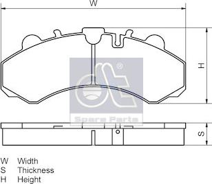 DT Spare Parts 3.96401 - Bremžu uzliku kompl., Disku bremzes autospares.lv