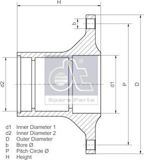 DT Spare Parts 4.64651 - Riteņa rumba www.autospares.lv