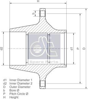 DT Spare Parts 5.30174 - Riteņa rumba www.autospares.lv