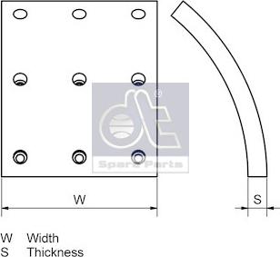 DT Spare Parts 4.91133 - Bremžu uzliku kompl., Trumuļu bremzes www.autospares.lv