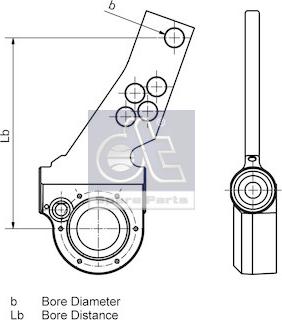 DT Spare Parts 10.33071 - Sviru un stiepņu sistēma, Bremžu sistēma www.autospares.lv