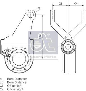 DT Spare Parts 4.62242 - Sviru un stiepņu sistēma, Bremžu sistēma www.autospares.lv