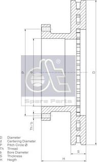 DT Spare Parts 3.62060 - Bremžu diski www.autospares.lv