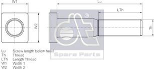 DT Spare Parts 1.17039 - Riteņa stiprināšanas skrūve www.autospares.lv