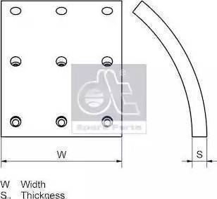 DT Spare Parts 6.95104 - Bremžu uzliku kompl., Disku bremzes www.autospares.lv