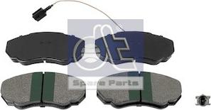 DT Spare Parts 12.93105 - Тормозные колодки, дисковые, комплект www.autospares.lv