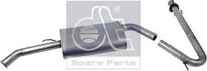 DT Spare Parts 12.27158 - Vidējais / Gala izpl. gāzu trokšņa slāpētājs autospares.lv