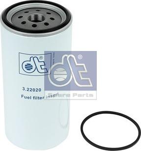 DT Spare Parts 3.22020 - Degvielas filtrs www.autospares.lv