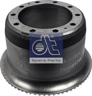 DT Spare Parts 2.40308 - Bremžu trumulis www.autospares.lv