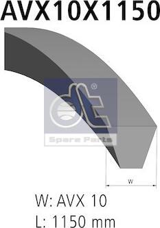 DT Spare Parts 2.21063 - V-Belt www.autospares.lv