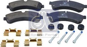 DT Spare Parts 7.92620 - Тормозные колодки, дисковые, комплект www.autospares.lv