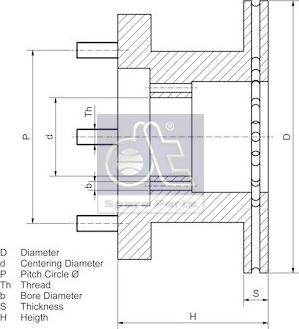 DT Spare Parts 7.36043 - Bremžu diski www.autospares.lv